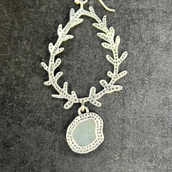 Barse Sterling Silver Genuine Stones Pierced Dangle Earrings (3647) - Picture 3 of 6